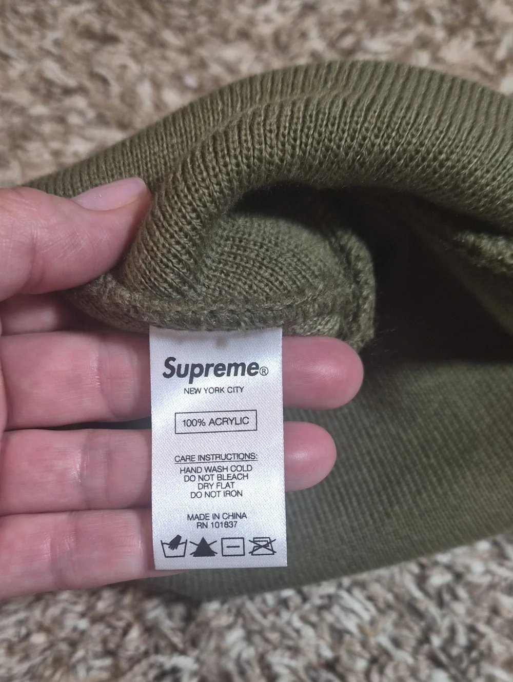 Supreme Guadelupe Rose Embroidered Camo Beanie